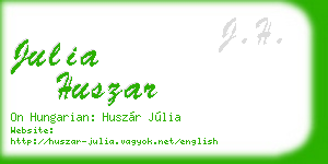 julia huszar business card